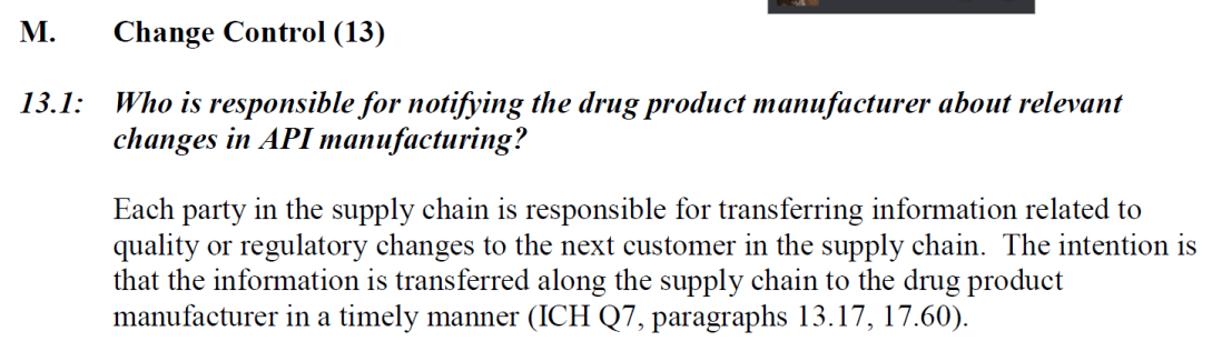 QA on Q7 change management